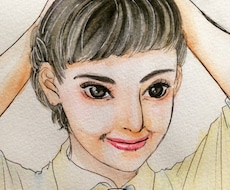水彩でカラフルなイラスト描きます 個人鑑賞用にもよし、SNSアイコンなどにも利用可能です。
