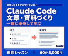 Claude Codeで文章・資料作りを教えます イメージ1
