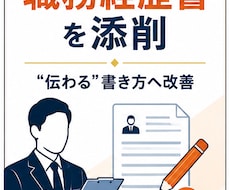 採用担当目線で伝わる職務経歴書に添削します イメージ1