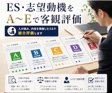 ES・志望動機をA〜Eで客観評価します イメージ1