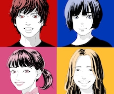 漫画の登場人物のような似顔絵イラストを描きます SNSのアイコンなどに少し違ったテイストをお求めの方へ