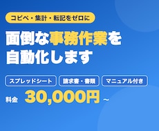 毎日の面倒な事務作業を自動化します イメージ1