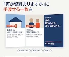 工務店の会社案内をA4二つ折り・三つ折りで作ります イメージ1