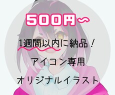 500円〜！カッコ可愛いアイコン用イラスト描きます イメージ1