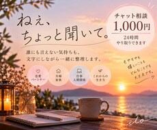 文字にしながら、気持ちを一緒に整理します イメージ1