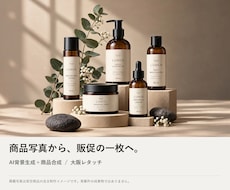 商品写真からAI背景の販促画像を制作します イメージ1