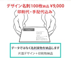 名刺デザイン～名刺の印刷手配/納品まで行います イメージ1