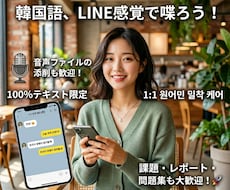 テキストor音声で韓国語のチャット練習します イメージ1