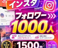 インスタグラムフォロワー1000増やします イメージ1