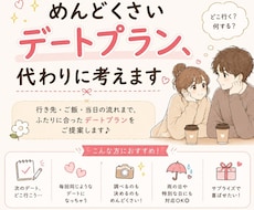 もう『どこ行く？』で悩まない！デートプラン考えます イメージ1