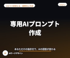 仕事で使えるAIプロンプトをあなた専用に作成します イメージ1