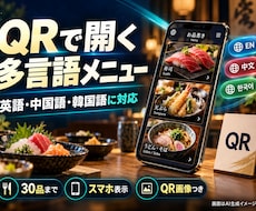 飲食店のQR多言語メニューを英中韓で作ります イメージ1