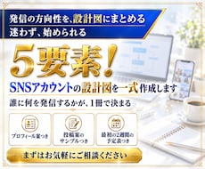 5要素！SNSアカウントの設計図を一式作成します イメージ1