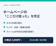 ホームページの表示崩れ・リンク不具合を直します イメージ1