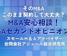 M&Aのセカンドオピニオン相談受付ています イメージ1