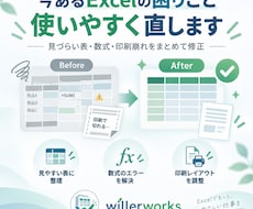 今あるExcelの困りごとを使いやすく直します イメージ1