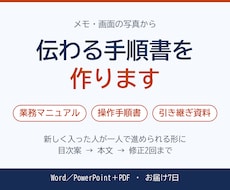 メモや画面の写真から業務マニュアルを作ります イメージ1