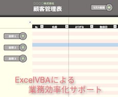 Excel VBA パソコン作業を効率化します 仕事で使っているデータの管理に困っている方へ