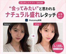 3枚までOK　自然で綺麗な人物写真にレタッチします イメージ1