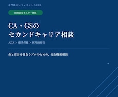 CA・GSのセカンドキャリアのご相談に乗ります イメージ1