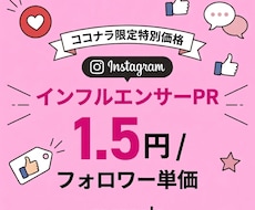 5千人〜 インフルエンサーが商品をPR致します イメージ1
