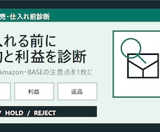無在庫販売候補を規約と利益で事前診断します イメージ1