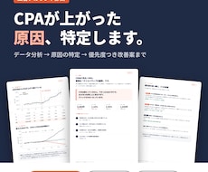 広告のCPA悪化の原因を分析し改善策を提案します イメージ1