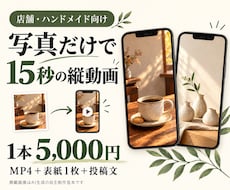 店舗の写真を15秒の縦型PR動画にします イメージ1