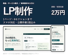商品紹介・資料請求のLPをデザイン制作します イメージ1