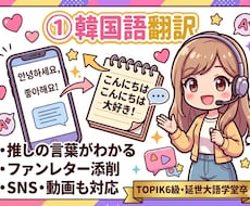 SNS・手紙・動画の韓国語翻訳します 延世大語学堂卒の確かな実力！自然な韓国語に翻訳♪