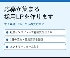 応募が集まる採用LP（求人専用ページ）を作ります イメージ1