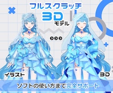 イラストそっくりなVtuber用3Dモデル作ります ソフトの使い方まで丁寧にサポート。初めての方でも安心です