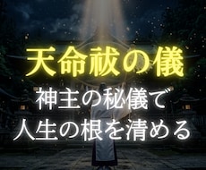 天命神言の儀｜神主が人生の根本を視ます 何をやっても変わらない天命の根に詰まりがあるからかもしれない