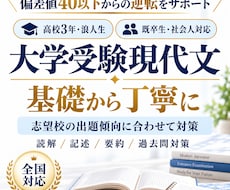 大学受験の現代文を基礎から丁寧に教えます 偏差値40以下から読み方・解き方を整理します