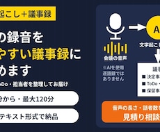 会議の録音をAIで議事録にまとめます イメージ1