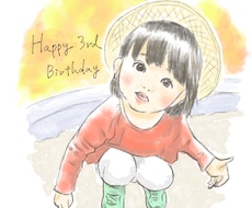 優しい水彩画似顔絵描きます イメージ1