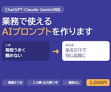 業務で使えるAIプロンプトと手順書を作ります イメージ1