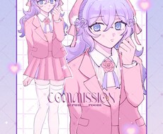 キラキラかわいいキャラクターイラスト作成します イメージ1