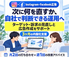 Meta広告を自社で運用できるよう伴走支援します ターゲットと広告の見直しから自社運用を3ヶ月サポート