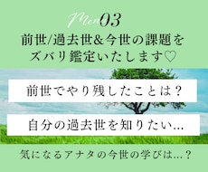 前世/過去世&今世の課題をズバリ鑑定いたします イメージ1