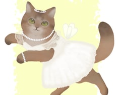 バレエねこのイラストをお描きします イメージ1