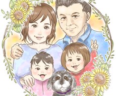 お二人4000円～ほんわか優しい似顔絵お描きます 優しさ溢れるプレゼントやSNSのアイコンにオススメ