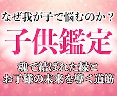 30年の霊視経験による【本格子供鑑定】を行います お子様の本音と未来を読み解き、子育ての悩みに光を照らします