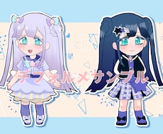 アイコンイラスト描きます 頭身高めのイラストや女の子、マスコットなど。
