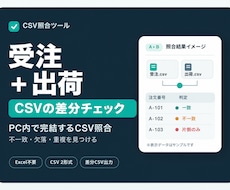 受注・出荷CSVの差分を自動で一覧化します イメージ1