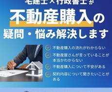 不動産の購入の疑問、悩み承ります 現役の宅地建物取引士・行政書士が不動産購入の相談を承ります