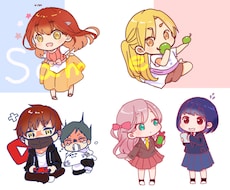 動きのあるSD絵を描きます 各SNSのアイコンやヘッダーにご活用ください！
