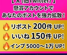 実績有　Xであなたのポストを強力拡散します イメージ1