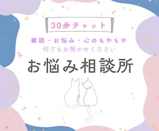 チャット30分！お悩み、雑談、なんでもお聞きします イメージ1