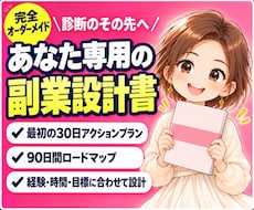 診断から行動へ|あなた専用の副業設計書作ります もう迷わない！｜経験・時間・目標から具体的な副業プランを設計